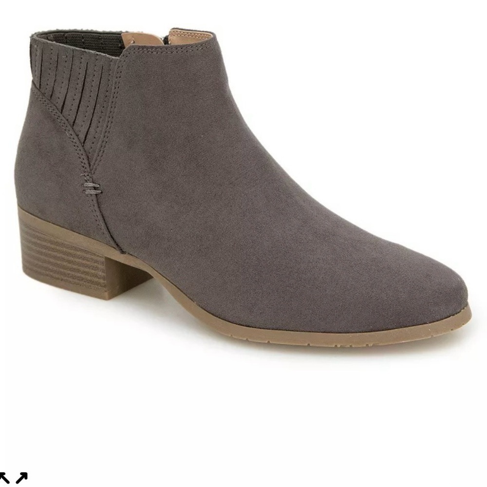 Kenneth cole reaction Shea concrete Micro Gray Ankle Boot for Women 7.5 M